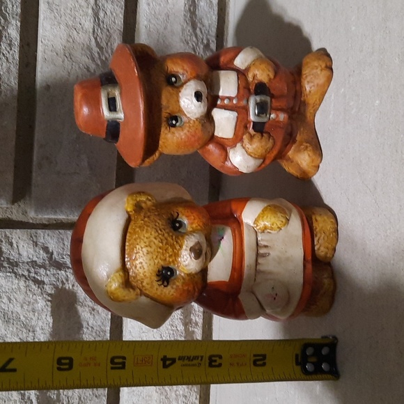 Vintage 1960s Hallmark pilgrim bears Thanksgiving - Picture 2 of 6